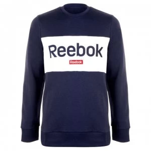 Image of Reebok Big Logo Crew Sweater Mens - Heritage Navy