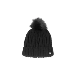 Image of Pikeur Woolly Bobble Hat Ladies - Black