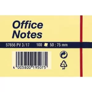 Image of tesa Sticky note 57656-17 50 mm x 75mm Yellow 100 sheet