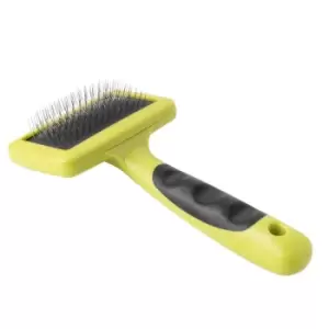 Image of Dog Puppy Cat Pet Grooming Slicker Brush Soft Pins Groom Hair Fur Comb Rake Tool - Bunty