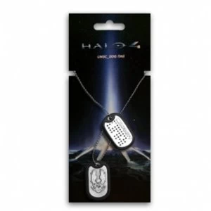 Image of Halo 4 UNSC Dog Tags with Brushed Metal Finish
