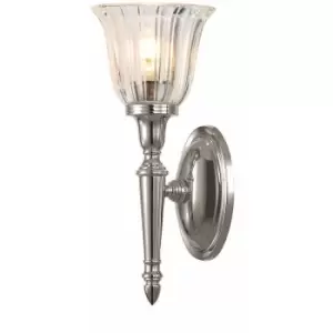 Image of IP44 Wall Light Tulip Shape Glass LED Included Polished Nickel LED G9 3.5W