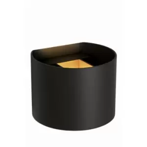 Image of Lucide Axi Modern Up Down Wall Spotlight Bathroom LED 2x35W 2700K IP54 Black