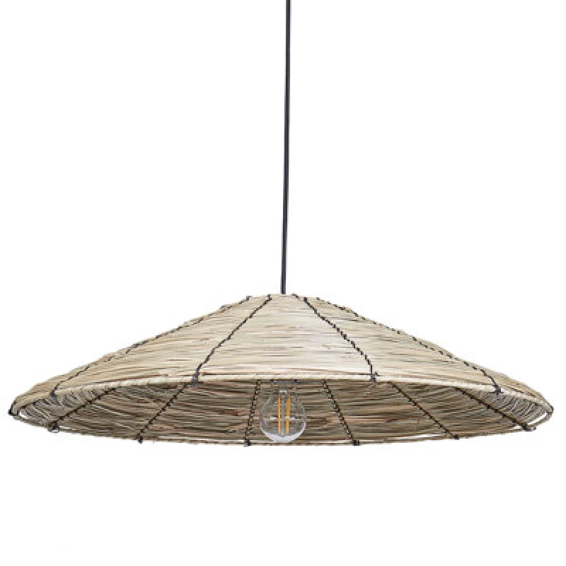 Image of Beliani Pendant Lamp Luagan Wicker Natural