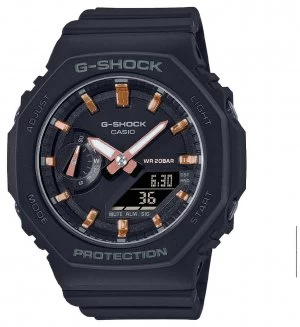 Image of Casio Mid Sized G-Shock Black Resin Strap Black Dial GMA Watch