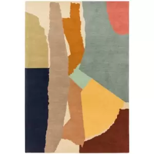 Image of Reef Abstract Multi Coloured Rug - 120x170cm