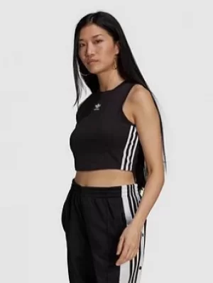Image of adidas Originals Crop Tank, Black, Size 12, Women