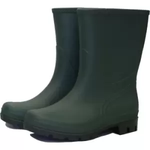 Image of Town and Country Essential Half Length Wellington Boots Green Size 3