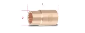 Image of Beta Tools 921BA-AS 1.1/4 1/2" Dr Sparkproof Bi-Hex Socket 1.1/4" 009210982