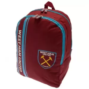 Image of West Ham United FC Backpack (One Size) (Maroon/Blue/Yellow)
