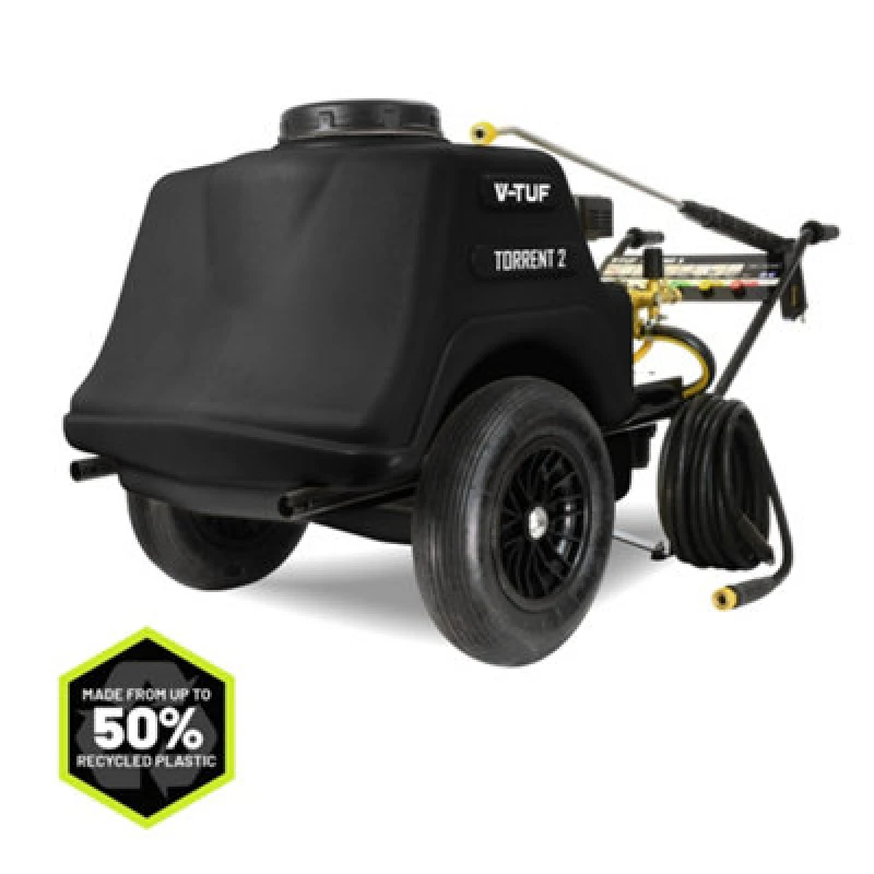 Image of V-Tuf Torrent2 2755Psi, 190 Bar, 13Lpm Industrial 7Hp 150Litre Mini-Bowser Petrol Pressure Washer