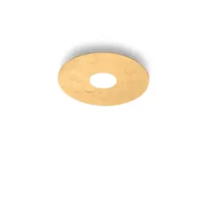 Image of Circle Lifestyle Metal Surface Mounted Ceiling Light - Leaf Gold Finish, 1x GX53