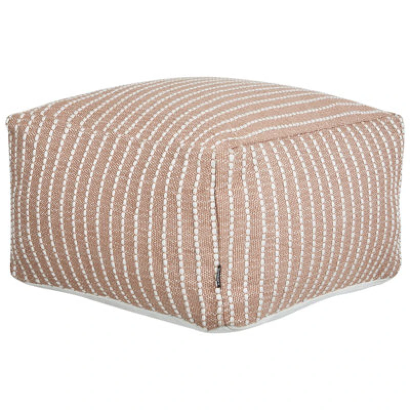 Image of Beliani Pouffe Zahri Fabric Golden Brown