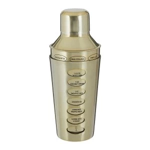 Image of Premier Housewares Recipe Cocktail Shaker - Brass