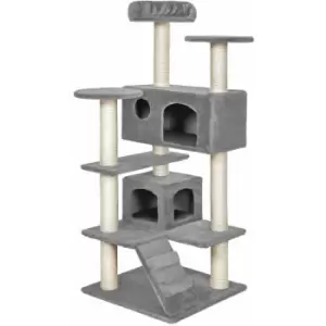 Image of Tectake - Cat tree scratching post Micki - cat scratching post, cat tower, scratching post - grey