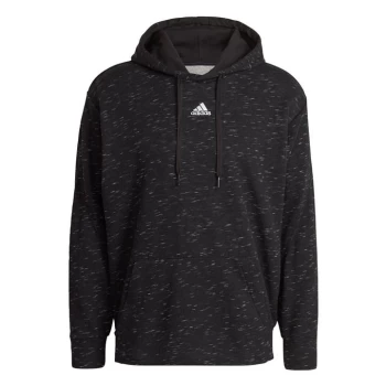 Image of adidas Essentials M lange French Terry Hoodie Mens - Black