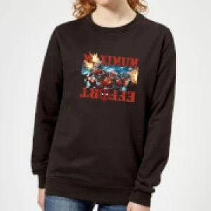 Image of Marvel Deadpool Maximum Effort Womens Sweatshirt - Black - S