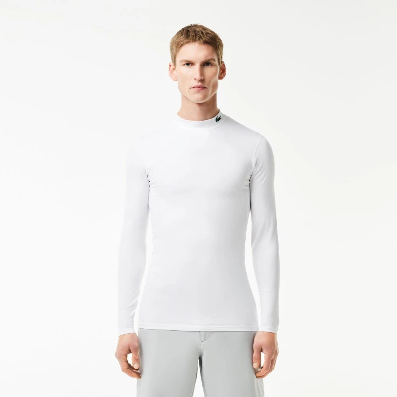 Image of Lacoste Ultra Dry Long Sleeved Sport T-Shirt White male S