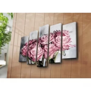 Image of 5PATK-22 Multicolor Decorative Canvas Painting (5 Pieces)