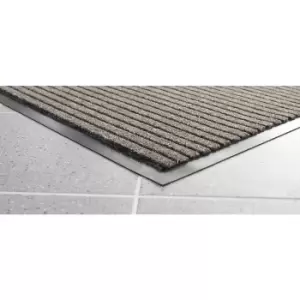 Image of Brush entrance matting, LxW 1500x900 mm, brown striped