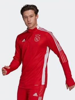 Image of adidas Ajax Training Top 2021 2022 - Red