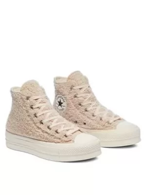 Image of Converse Chuck Taylor All Star Lift Hi, Pink, Size 3, Women