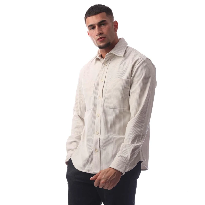 Image of Boss Mens Owen Long Sleeve Tailored Fit Shirt Open White male S