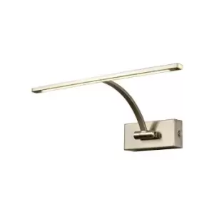 Image of Small 1 Arm Wall Lamp, Picture Light, 1 x 6W LED, 3000K, 470lm, Satin Nickel - Luminosa Lighting