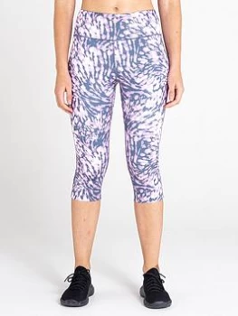 Image of Dare 2b Influential Three Quarter Leggings - Lavender, Lavender, Size 10, Women