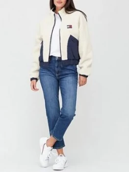 Image of Tommy Jeans Reversible Sherpa Jacket - Navy