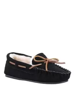 Image of Hush Puppies Addison Slippers - Black, Size 3 Older