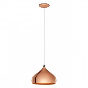 Image of EGLO ES/E27 Pendant Light Copper - 49449