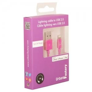 Image of Urban Factory Cable USB to Lightning MFI certified - Purple 1m (retail packaging)