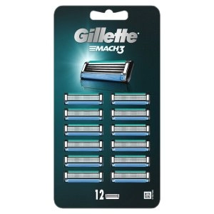 Image of Gillette Mach3 Mens Razor Blade Refills 12 Count