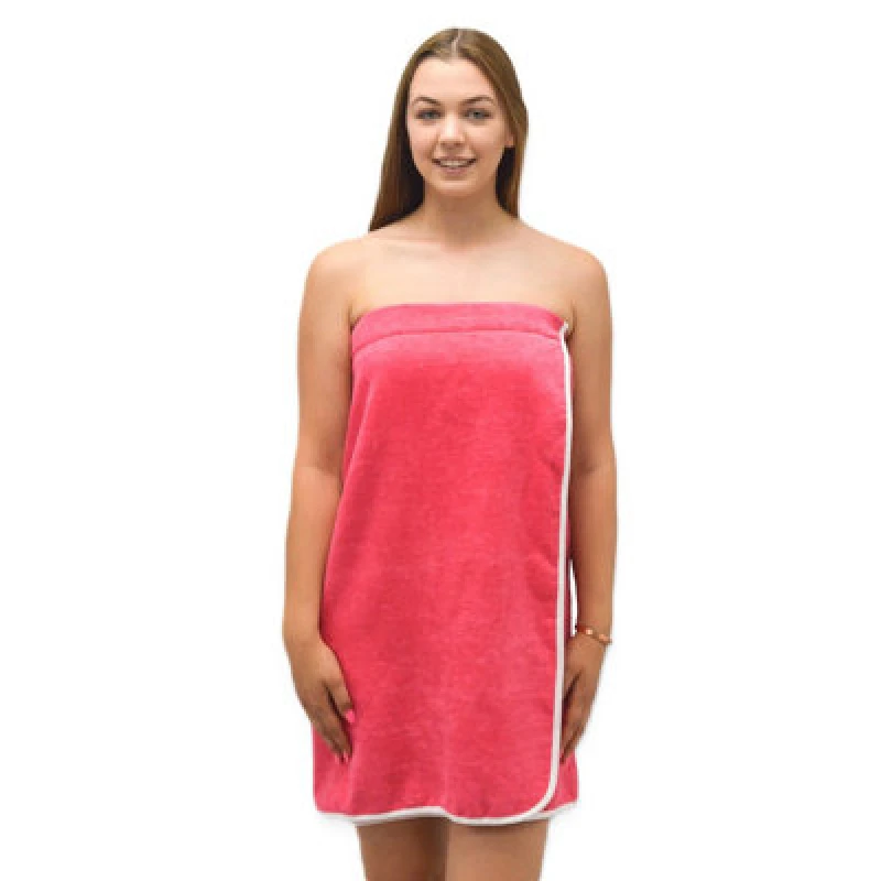 Image of Allure Bath Fashions Ladies Adjustable Shower Wrap - Pink, L/xl