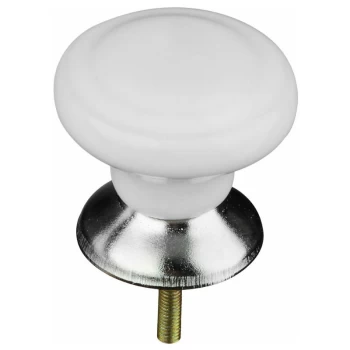 Image of Classic Design White Ceramic Drawer Knobs - Premier Housewares