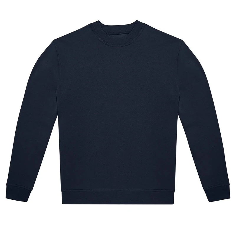 Image of B&C Mens ID.222 Crew Neck Sweatshirt in Navy Size: XS Navy Male XS