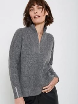 Image of Mint Velvet Mint Velvet Chunky Half Zip Neck Jumper