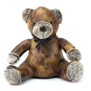 Image of Faux Leather Teddy Doorstop
