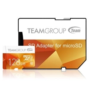 Image of Team Colour 128GB MicroSDXC 128GB Flash Card with Adapter