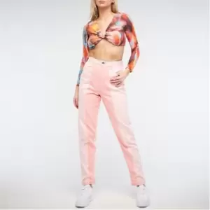 Image of Missguided Colourblock Mom Jeans - Pink