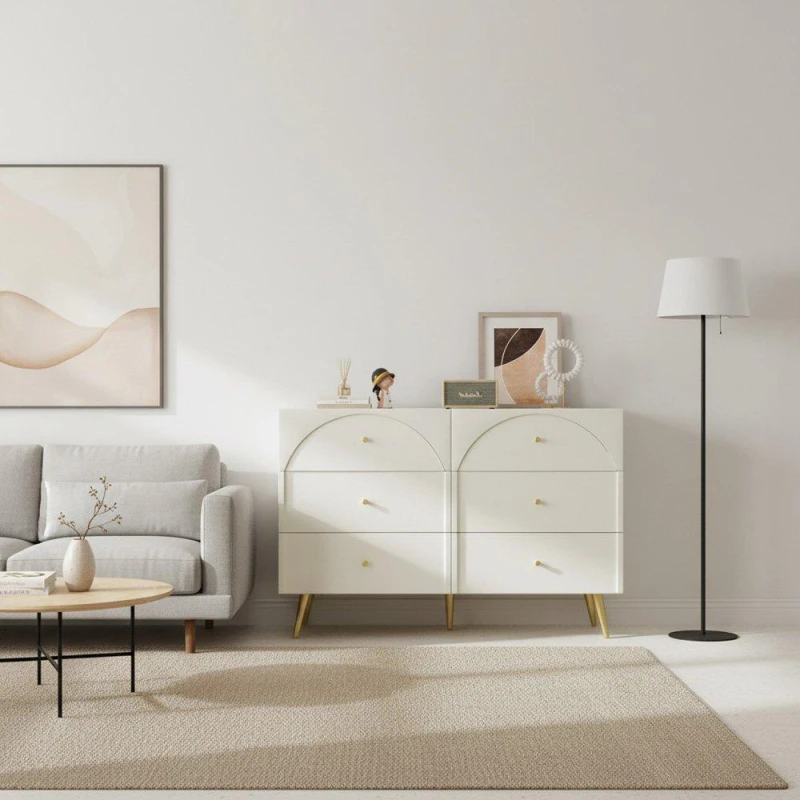 Image of Urban Meuble Modern White Sideboard Gold Accents White unisex One Size
