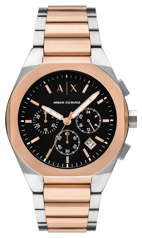Image of Armani Exchange AX4181 Rafael Two Tone Chronograph Bracelet Watch - W65448