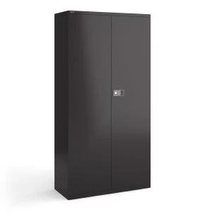 Image of DAMS Steel Cupboard with 3 Shelves - Black