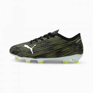 Image of PUMA Ultra 4.2 FG/AG Youth Football Boots, Black/White/Yellow Alert Size 10 Shoes
