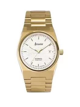 Image of Accurist Mens Origin Automatic Gold Stainless Steel Bracelet 41mm Watch, Gold, Men