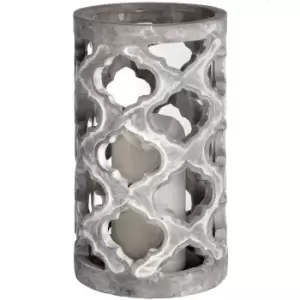 Image of Large Stone Effect Patterned Candle Holder