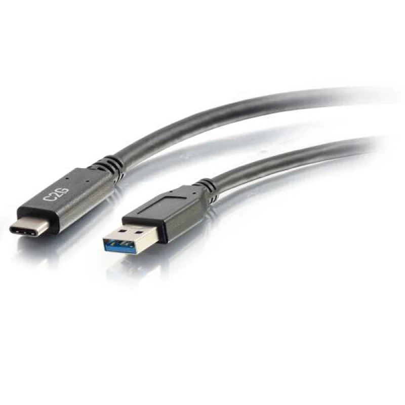 Image of C2G C2G 3M USB-C to USB-A SuperSpeed USB 5Gbps Cable M/M - Black 28833