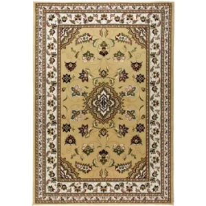 Image of Traditional Oriental Classic Design Quality Sherborne Rug in Beige 60x230cm (2'x7'7'') Runner