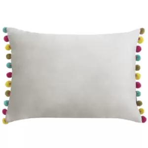 Image of Fiesta Velvet Cushion Dove/Multi, Dove/Multi / 35 x 50cm / Polyester Filled